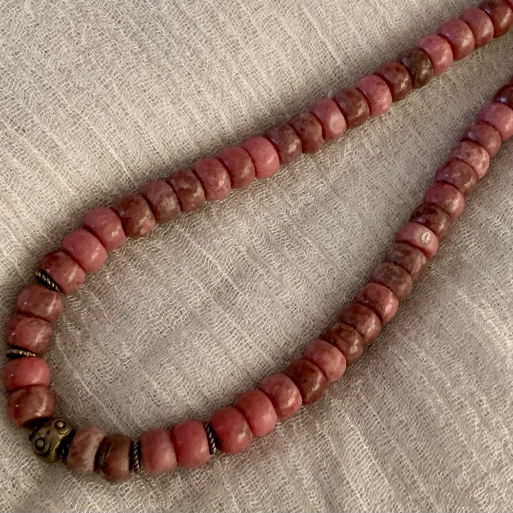 Beaded gemstone necklace. Sale
